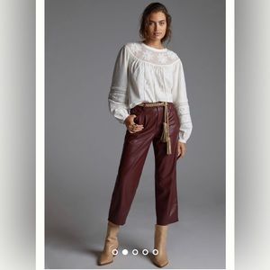 BNWT Pilcro The Breaker Cropped Faux Leather Pants